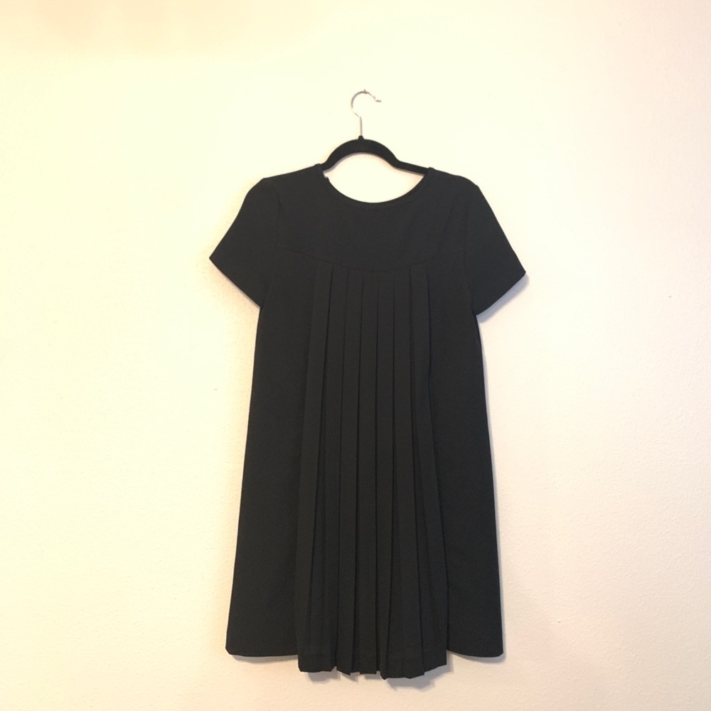 BLACK SHORT-SLEEVE DRESS - Picture 2 of 4